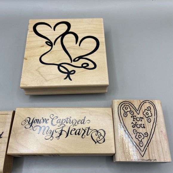 Rubber Stamp Lot of 6 ~ Heart/Love/Romance Theme Vintage Stampin' Up Scrapbook - Picture 4 of 10